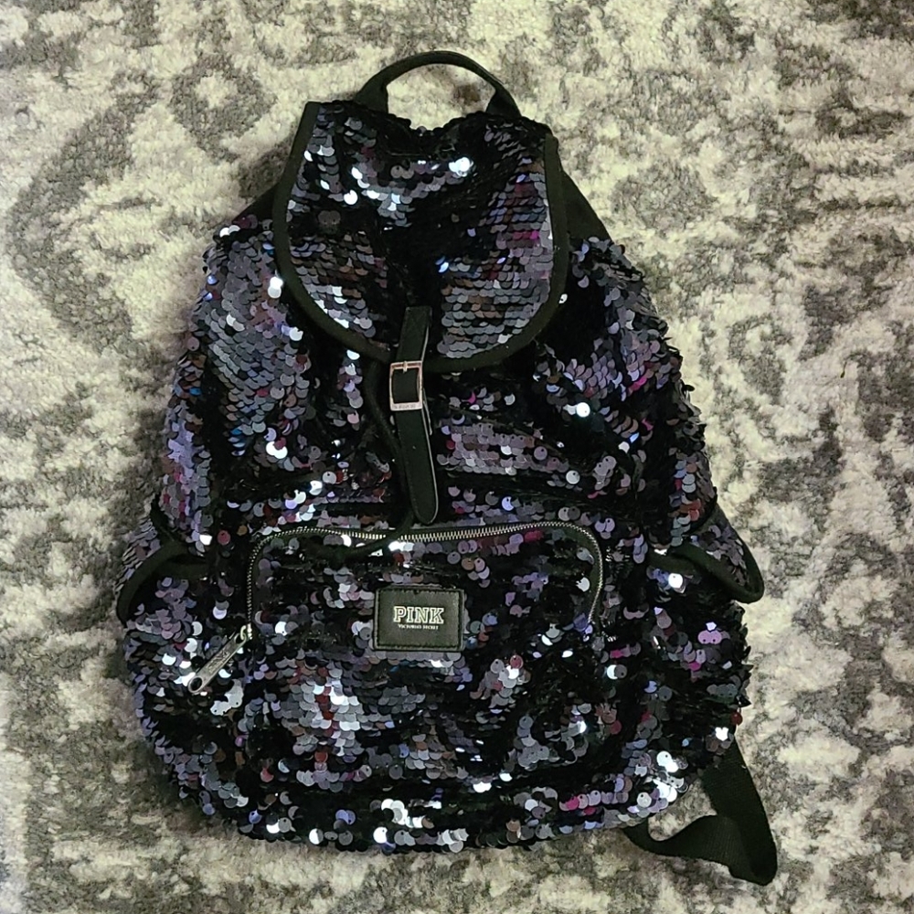 PINK sequin backpack